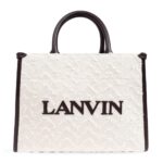 Lanvin Logo Detailed Frayed Tote Bag