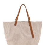 Longchamp Shoulder Bag Le Foulonné Toile with Adjustable Handle and Logo Lettering on the Front in Leather Brown Canvas for Women - Women