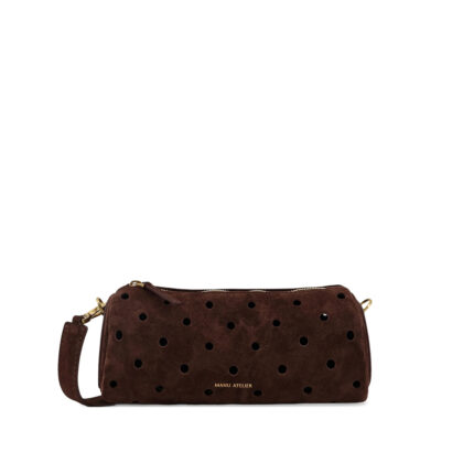 Manu Atelier Mini Cylinder Perforated Shoulder Bag