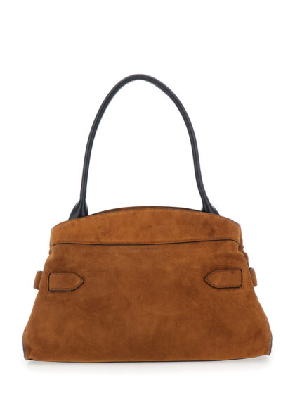Marc Jacobs Brown Shoulder Bag with Belted Detail on the Front and One Top Handle in Suede Woman Cow - Women