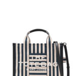 Marc Jacobs The Tote Bag Canvas Handbag With Embroidered Logo On The Front