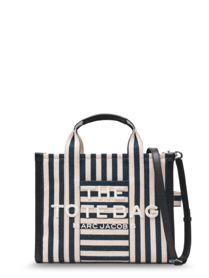 Marc Jacobs The Tote Bag Canvas Handbag With Embroidered Logo On The Front