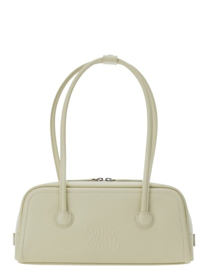 Marge Sherwood Shoulder Bag soft Baguette In White Leather For Women