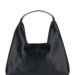 Marni Shoulder Bag With Top Handle And Maxi Logo On Front In Ecoleather Black Girl