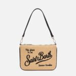Mc2 Saint Barth Beige Parisienne Straw Mini Pouch Bag Pochette - Unisex