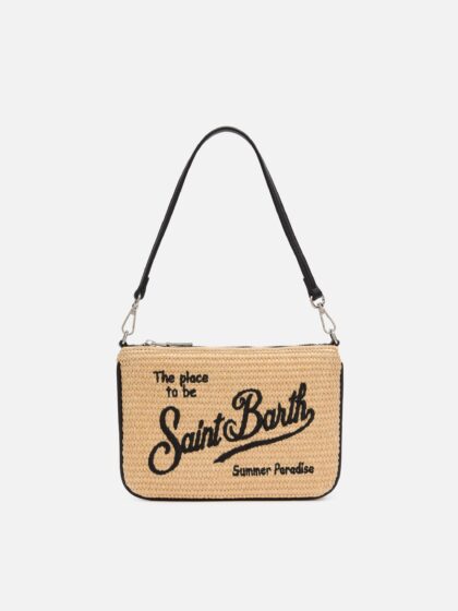 Mc2 Saint Barth Beige Parisienne Straw Mini Pouch Bag Pochette - Unisex