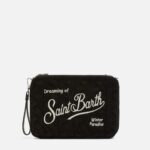 Mc2 Saint Barth Parisienne Wool Braid Crossbody Bag In Black Braided Blend __single__ Pochette - Unisex