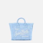 Mc2 Saint Barth Terry Effect Vanity Mini Bag With Raised Shell Detail Blue - Unisex