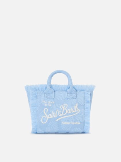 Mc2 Saint Barth Terry Effect Vanity Mini Bag With Raised Shell Detail Blue - Unisex
