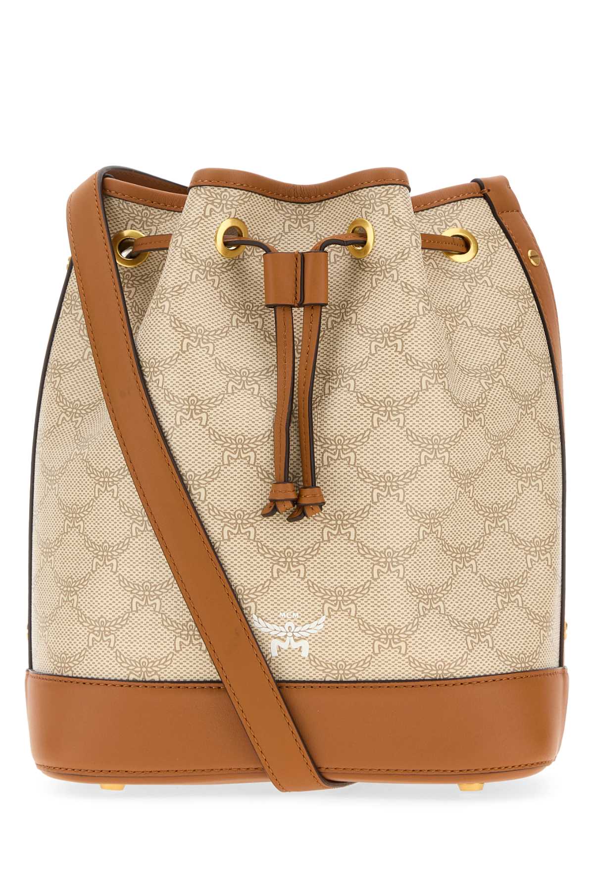 MCM Printed Canvas Medium Himmel Bucket Bag Ss24oatmeal Borse A Secchiello - Women