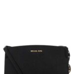 Michael By Michael Kors Black Leather Becca Crossbody Bag Cow Borse A Tracolla - Women