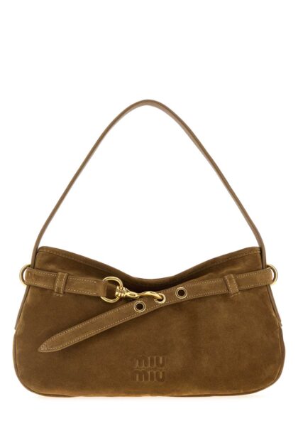 Miu Miu Biscuit Suede Avenue Shoulder Bag