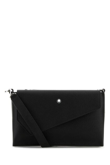 Montblanc Black Leather Crossbody Bag 000 Borse A Secchiello - Men