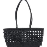 OSOI Shoulder Bag biscuit With Double Round Handles And Ecoleather Intreccio Design For Women