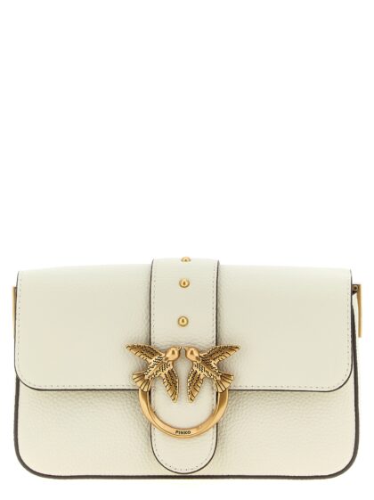 Pinko Love One Mini crossbody bag White - Women
