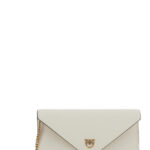 Pinko Mini Bag Flat Purse with Love Birds Logo Plate on the Front in White Leather for Women Polyurethane - Women