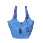 Polo Ralph Lauren Raffia And Viscose Tote Bag