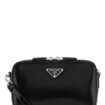 Prada Black Leather Brique Crossbody Bag Nero Borse A Tracolla - Men