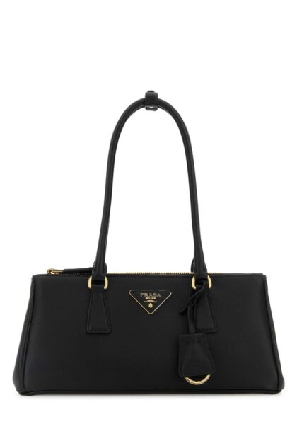 Prada Black Leather Shoulder Bag Nero Calfleather Borse A Mano - Women