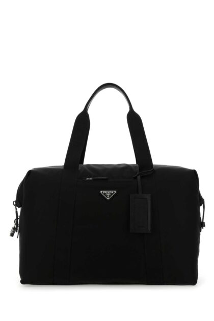 Prada Black Nylon Travel Bag Nero Poliammidericiclata-vitello Borse A Mano - Men