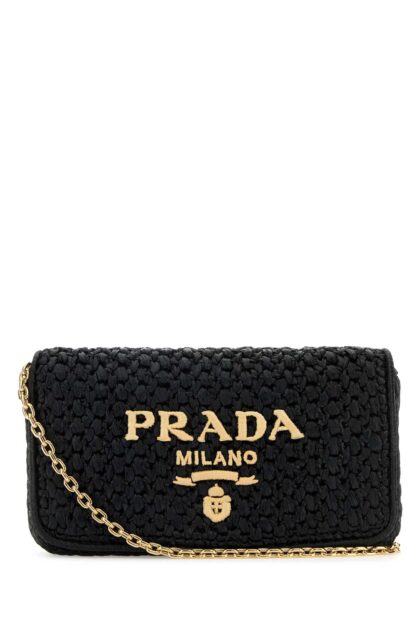 Prada Black Raffia Crossbody Bag Neroc Borse A Tracolla - Women