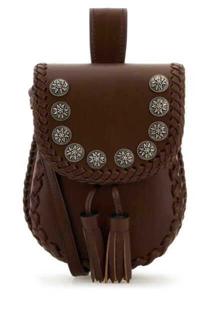 Prada Brown Leather Crossbody Bag Palissandro Vitello Borse A Tracolla - Women