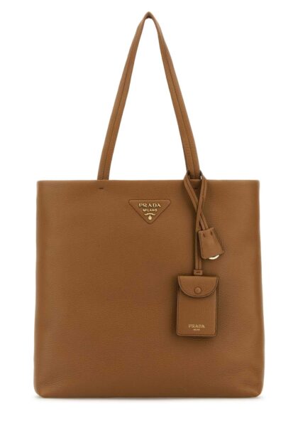 Prada Camel Leather Shopping Bag