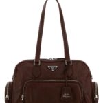 Prada Chocolate Leather Shoulder Bag Cacao Borse A Mano - Women
