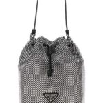 Prada Embellished Satin Bucket Bag Cristal Sevi-cristallo-agnello Borse A Secchiello - Women