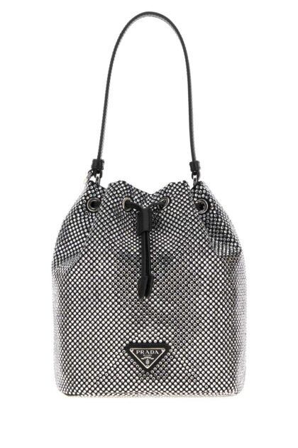 Prada Embellished Satin Bucket Bag Cristal Sevi-cristallo-agnello Borse A Secchiello - Women