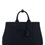 Prada Navy Blue Canvas Shopping Bag Baltico Borse A Mano - Men
