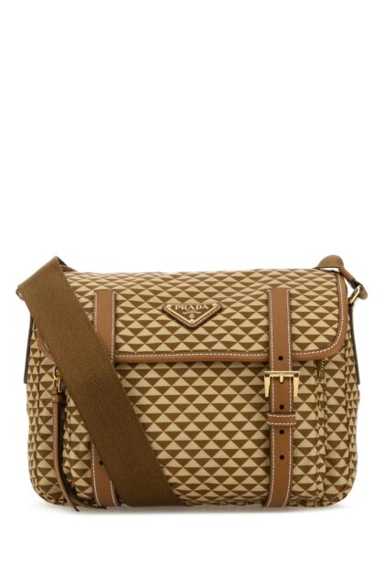 Prada Printed Re-Nylon Crossbody Bag Caramel Poliammidericiclata-vitello Borse A Tracolla - Women