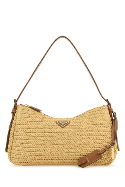 Prada Raffia Large Aimãe Shoulder Bag