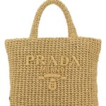 Prada Raffia Shopping Bag Naturale T Borse A Mano - Women
