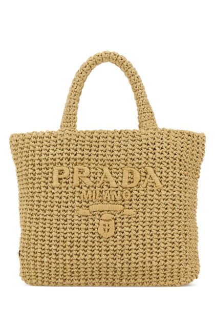 Prada Raffia Shopping Bag Naturale T Borse A Mano - Women