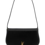 Saint Laurent Black Leather Demi Lune Shoulder Bag