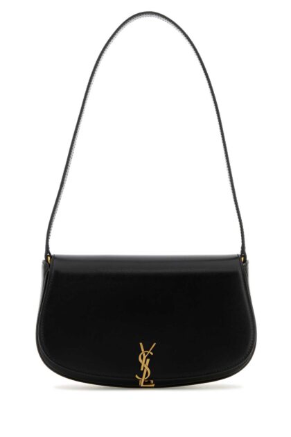 Saint Laurent Black Leather Demi Lune Shoulder Bag