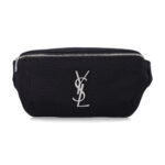 Saint Laurent Cassandre Crossbody Bag Black Polyamide Trim Belt - Men