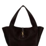 Saint Laurent Chocolate Calf Hair Le 5 ã 7 Bea Shopping Bag