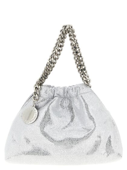Stella McCartney Falabella Mini Drawstring crossbody Bag Silver Polyester - Women