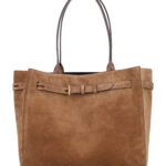 Tom Ford Audrey Medium Suede Tote Bag Whisky Upper - Women