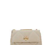 Tory Burch Kira Diamond Shoulder Bag with Double T Logo in Quilted Beige Leather for Women Cow - Women