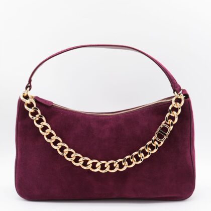 TwinSet Purple Leather Liliane Shoulder Bag