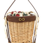 Twin Set Wicker bucket Beige Calfskin Leather (bos Taurus) Hand Bags - Women