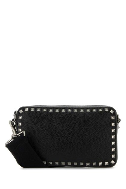 Valentino Garavani Black Leather Rockstud Crossbody Bag