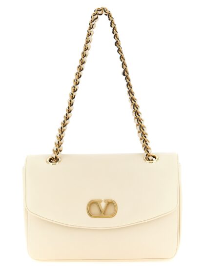 Valentino Garavani Djuna Medium Shoulder Bag White Lamb Leather (ovis Aries) - Women