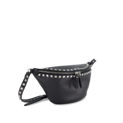 Valentino Garavani Garavani Rockstud Leather Belt Bag Black Calf - Men