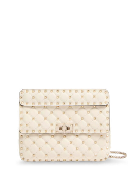 Valentino Garavani Rockstud Spike Leather Crossbody Bag With Iconic All-over Studs