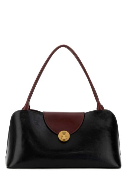 Versace Black Leather Medium Shoulder Bag