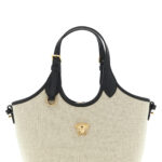 Versace La Medusa mini shopping bag Beige Cotton Tote - Women